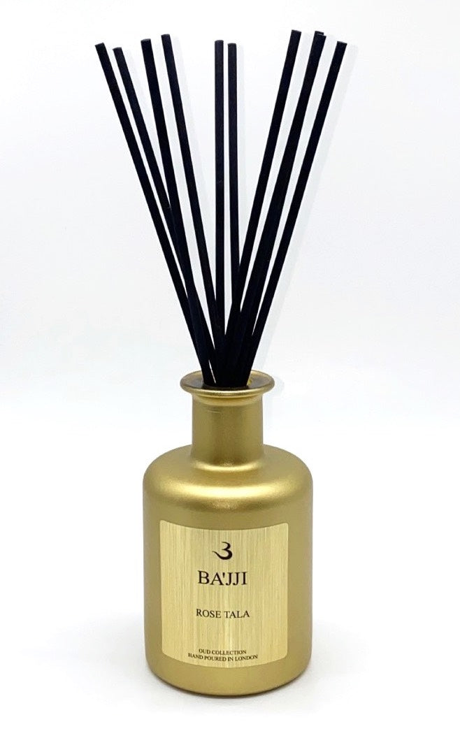 REED DIFFUSER, ROSE OUD, LUXURY SCENT, GOLD, REED, ROSE, SUSTAINABLE